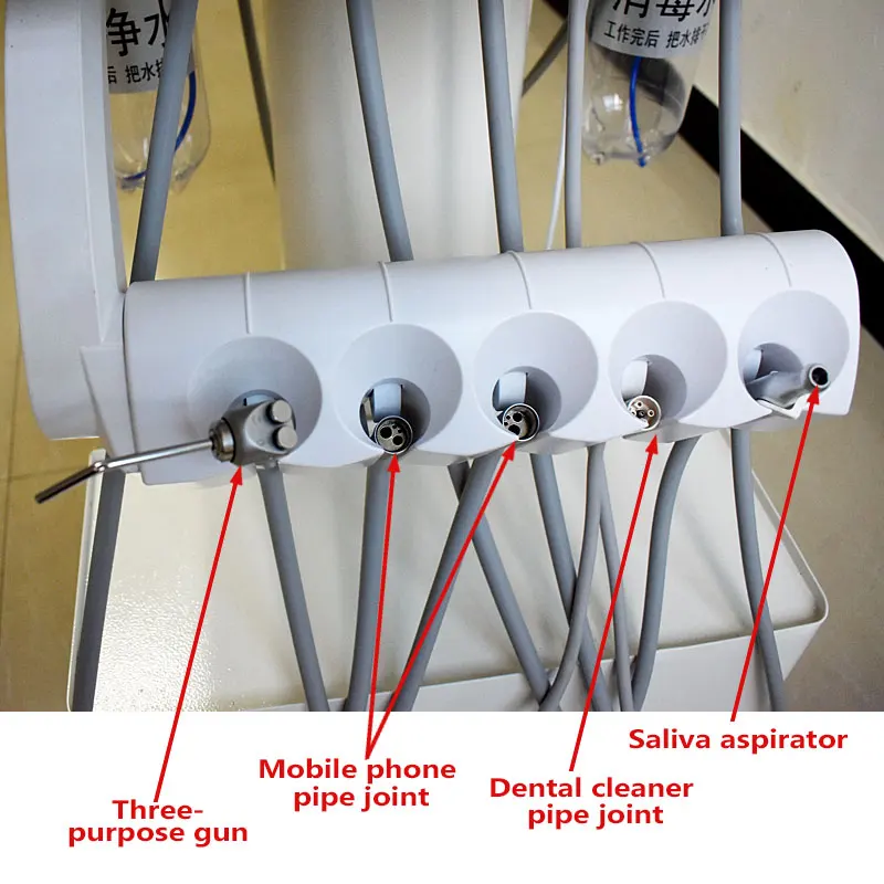 Portable den--tal Unit Veterinary Pets Turbine Unit Trolley Cart with Air Compressor Mobile den--tal Veterinary Equipment