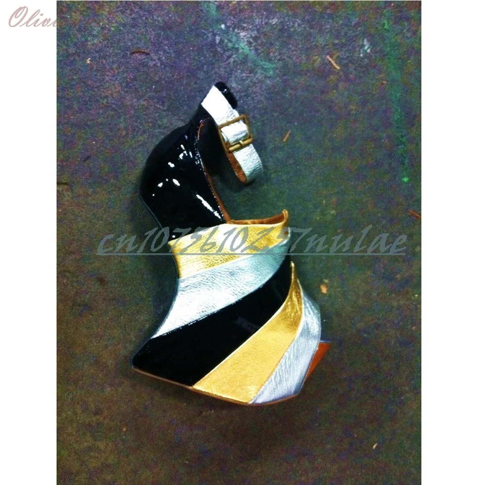 Mutilcolor Platform Peep Toe Sandals Strange Style High Heel Ankle Buckle Fashion Women Shoes 2025 Summer Zapatos Para Mujere