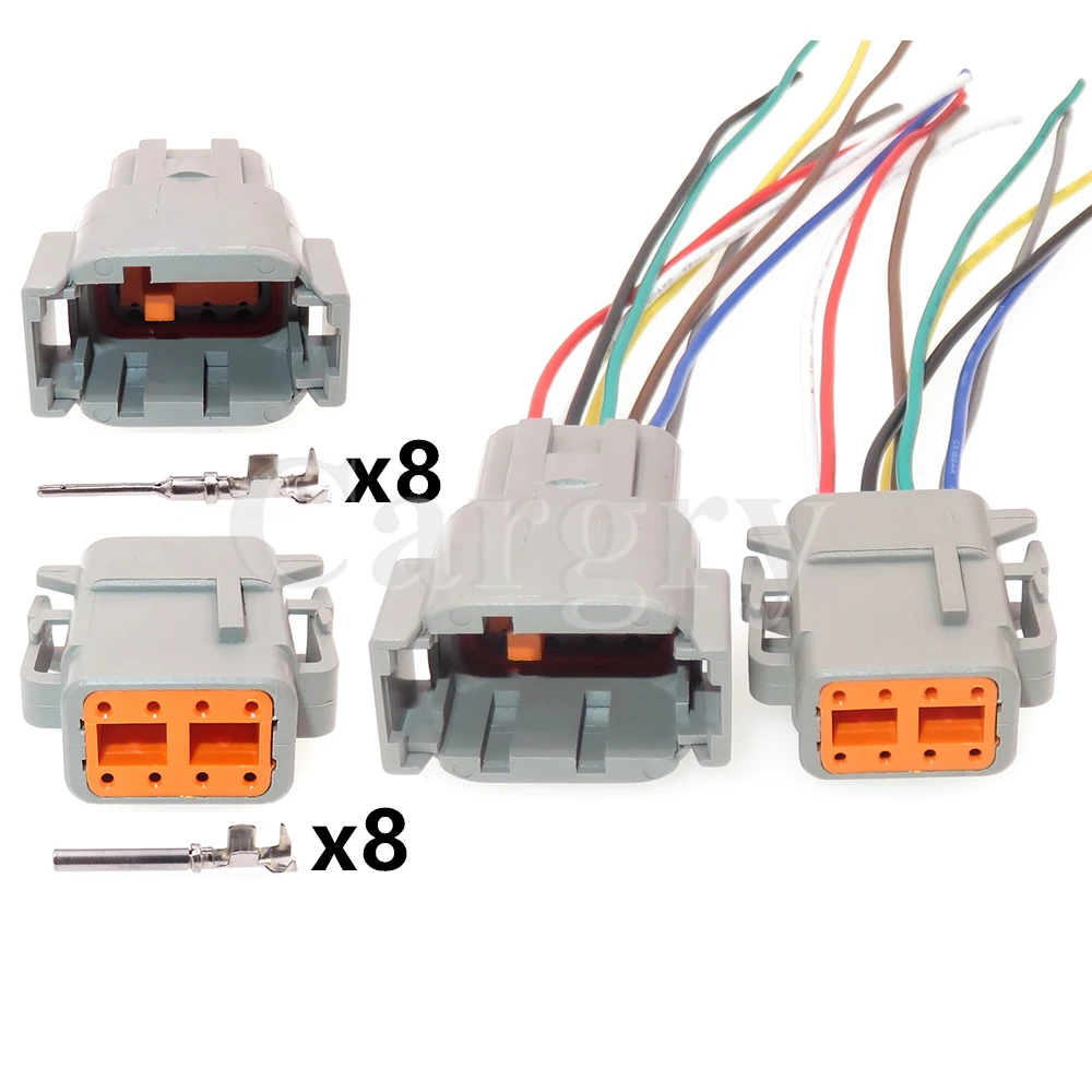 

1 Set 8P DTM06-8S DTM04-8P ATM04-8P Truck Electric Cable Sealed Socket Automobile Starter Waterproof Connector