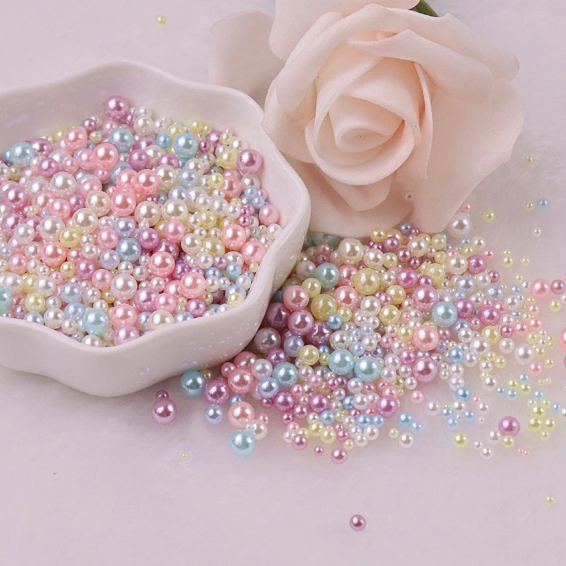 150/360pcs/lot 1.5-8mm pearl bead Without Hole ABS loose Round Beads Craft For Fashion Jewelry Making DIY Imitation Garment bead