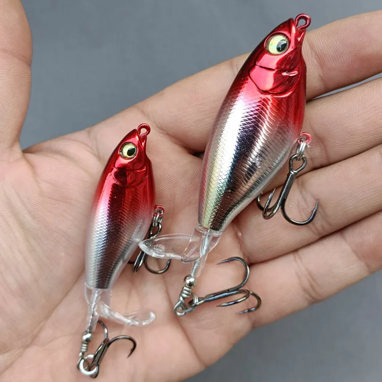 Top Water Whopper Plopper Popper FIshing Lure Zander Pike Baits Rotating Tail Fishing Tackle Crankbait Wobblers Propeller