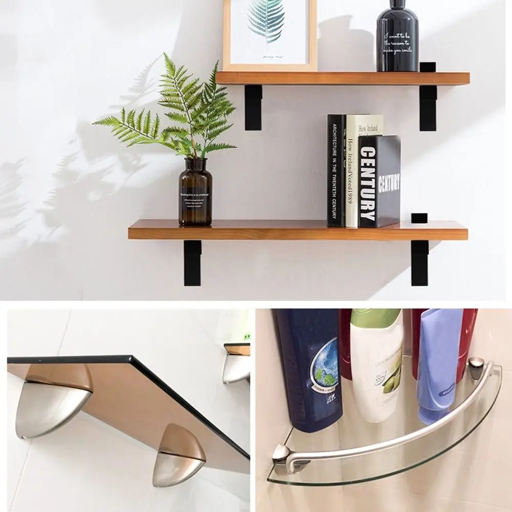 Adjustable Glass Clamps Brackets Shelf Holder Support Clamp Holder Glass Shelves Zinc Alloy Fish Mouth Clip
