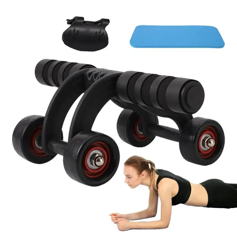 Anti-Slip 4 Wheel Abdominal Wheel Automatic AbRoller Wheel Gym Abdominal Muscles Rebound Belly Wheel For Fitness Accessories