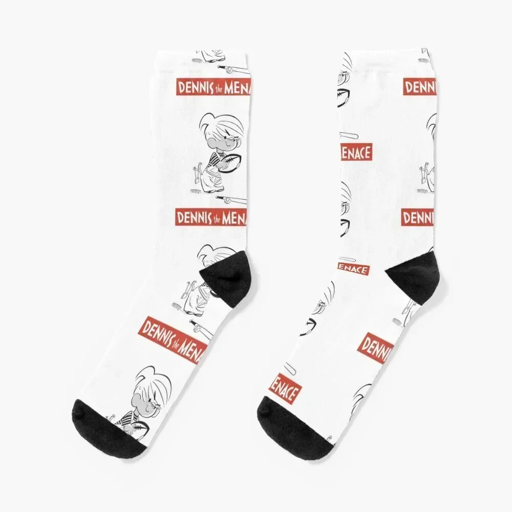 

Dennis The Menace Socks Rugby retro funny sock floral Women Socks Men's