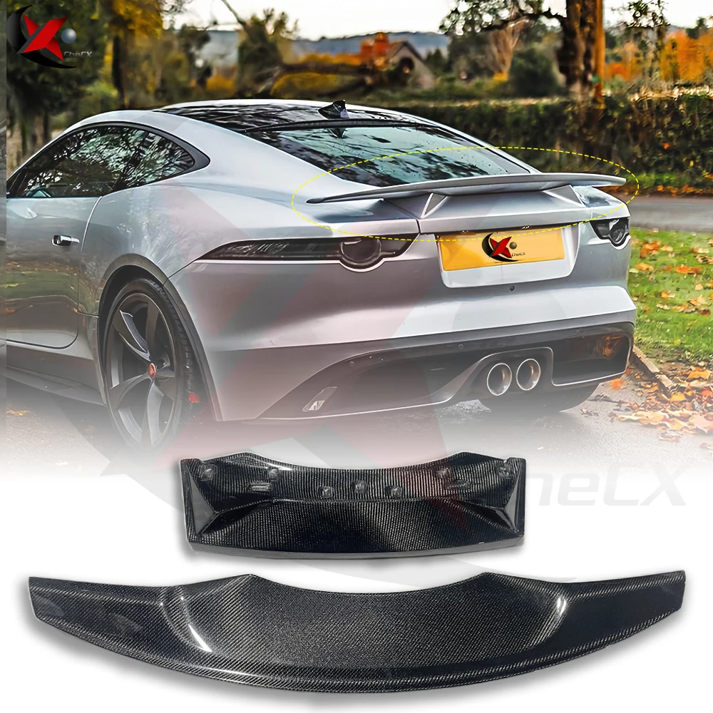 Forged Real Carbon Fiber Car Rear Wing Trunk Lip Spoilers For Jaguar F-Type 2013 2014 2015 2016 2017 2018 2019 2020