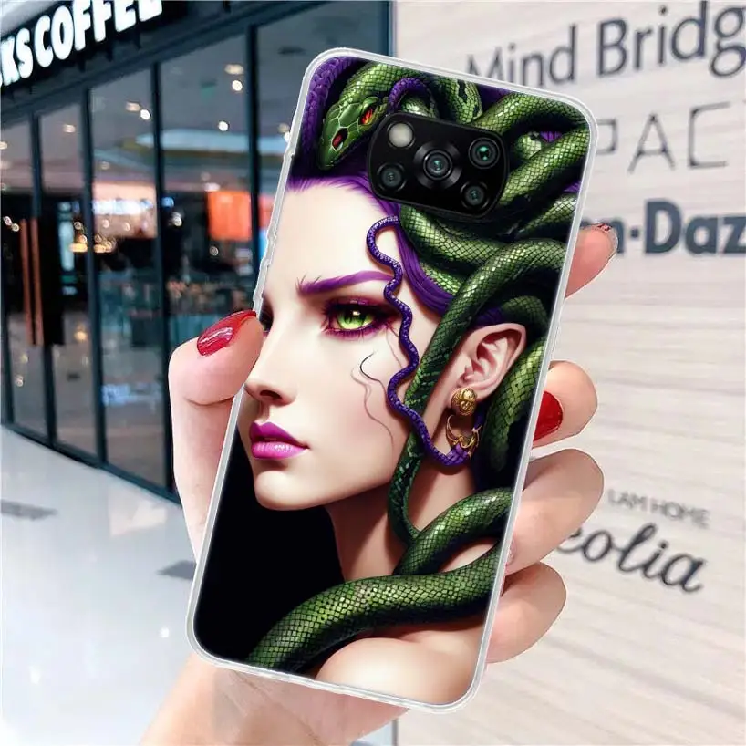 Medusa Greek Mythology Soft Phone Case for Xiaomi Poco X6 X5 X4 Gt X3 Nfc F6 F5 Pro M5s M5 M4 M3 F4 F3 F2 F1 Capa Coque Cover fo