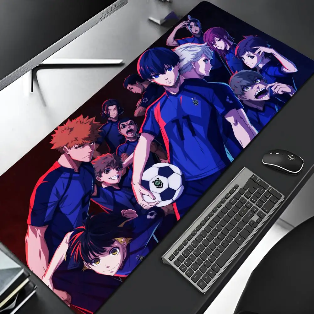 Blue LockS Mouse Pad Edge Big Gaming Locking Computer Gamer Large Rubber Music Art Mousepad Laptop Desk Mat