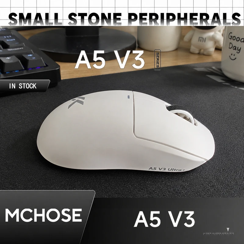 Brand new upgraded MCHOSE A5 V3 series lightweight three-mode wireless flagship mouse, suitable for small to medium hands