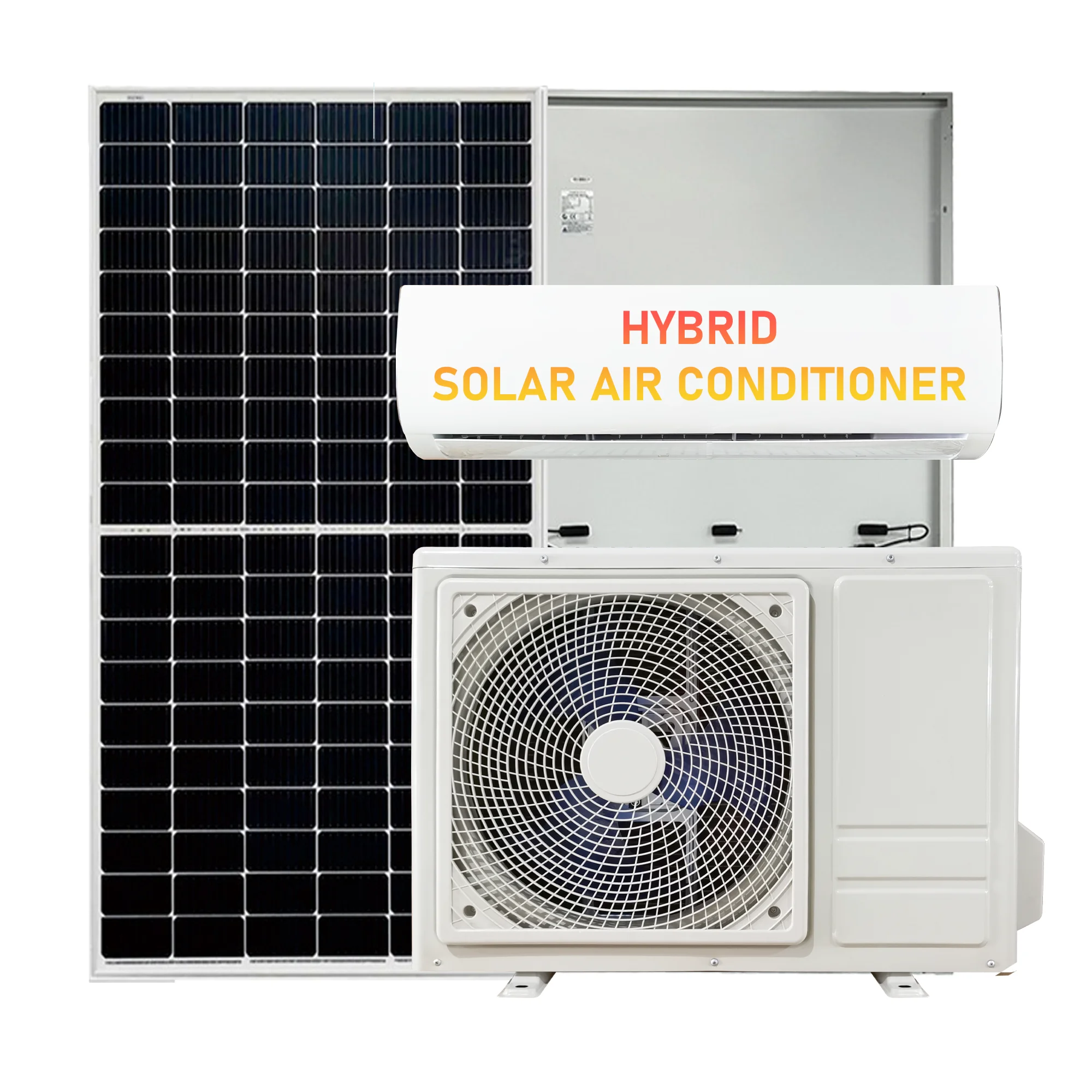 AC/DC 220V Solar Air Conditioner Solar Ac Dc Hybrid Air Conditioner With Solar Panels 9000btu 12000 Btu 18000 Btu 24000Btu