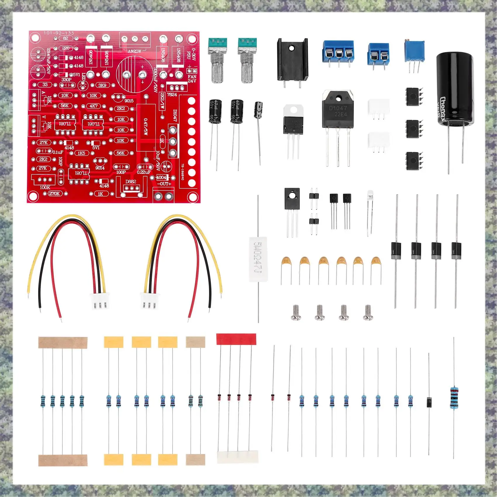 WON 0-30V 2Ma-3A Adjustable DC Regulated Power Supply DIY Kit Short With Protection