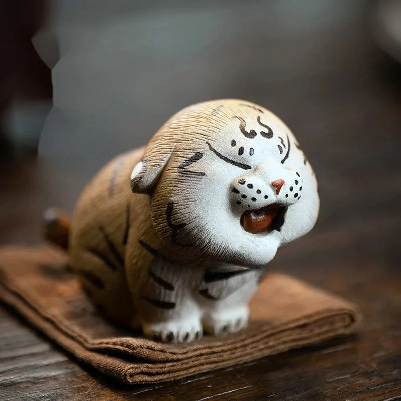 Purple Clay Tea Pet Tea Set Ornaments Creative Handicrafts Tiger Style Semi Handmade Production The Twelve Chinese Zodiac Signs