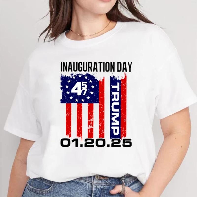 Trump Inauguration Day Oversized Shirt, 45 47, Funny Trump, 2025 Inauguration, Souvenirs, Harajuku Tops, Celebrate the President