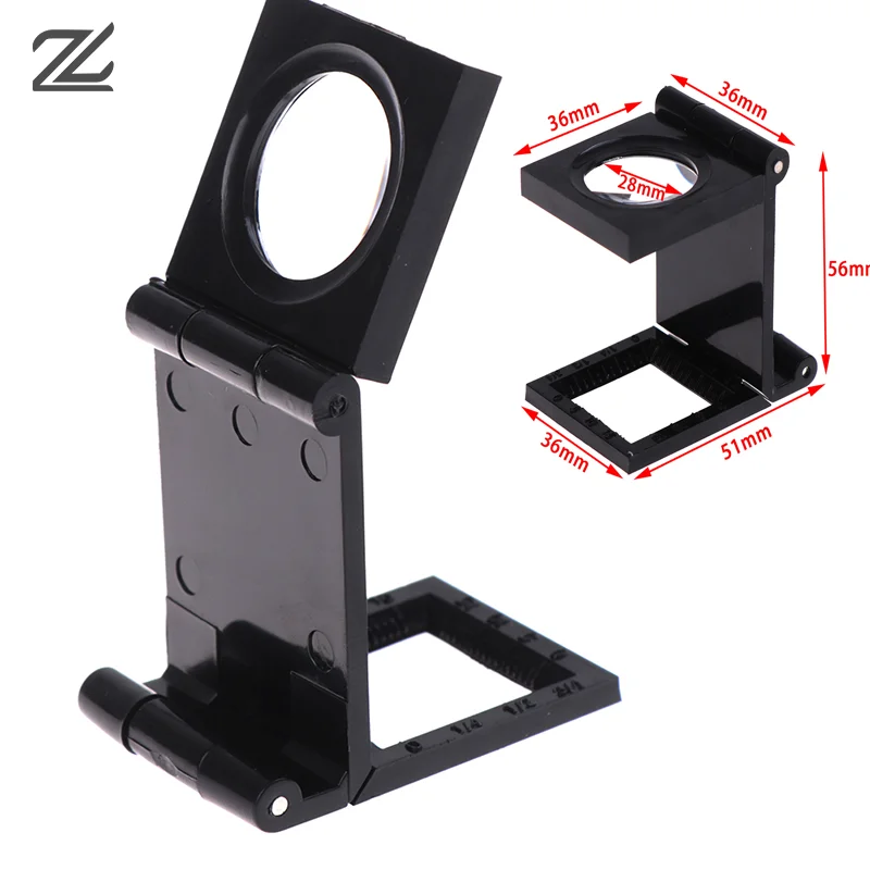 Microscope Folding Magnifier Stand Loupe With Scale For Textile Optical Foldable Magnifying Glass Tool