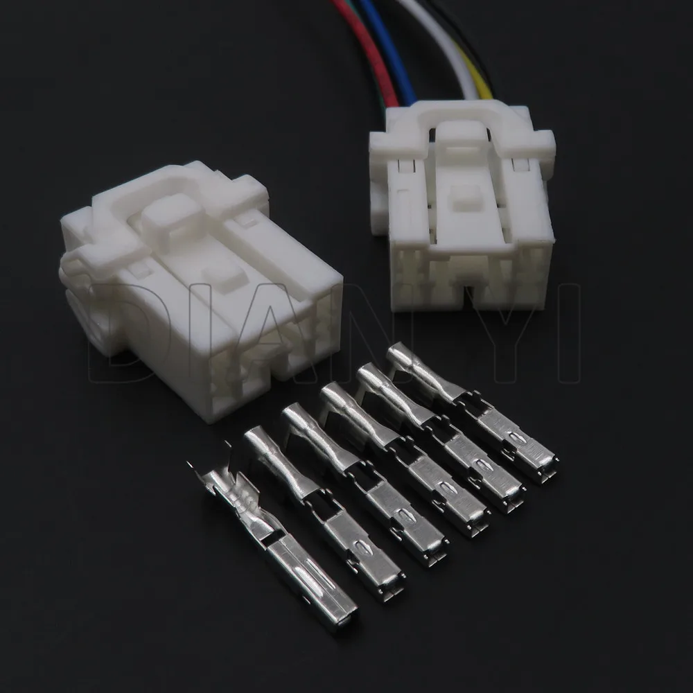 1 Set 6 Way Automotive Male Female Docking Plastic Housing Electric Cable Connector MG611277 PH855-06010 AC Assembly Car Parts