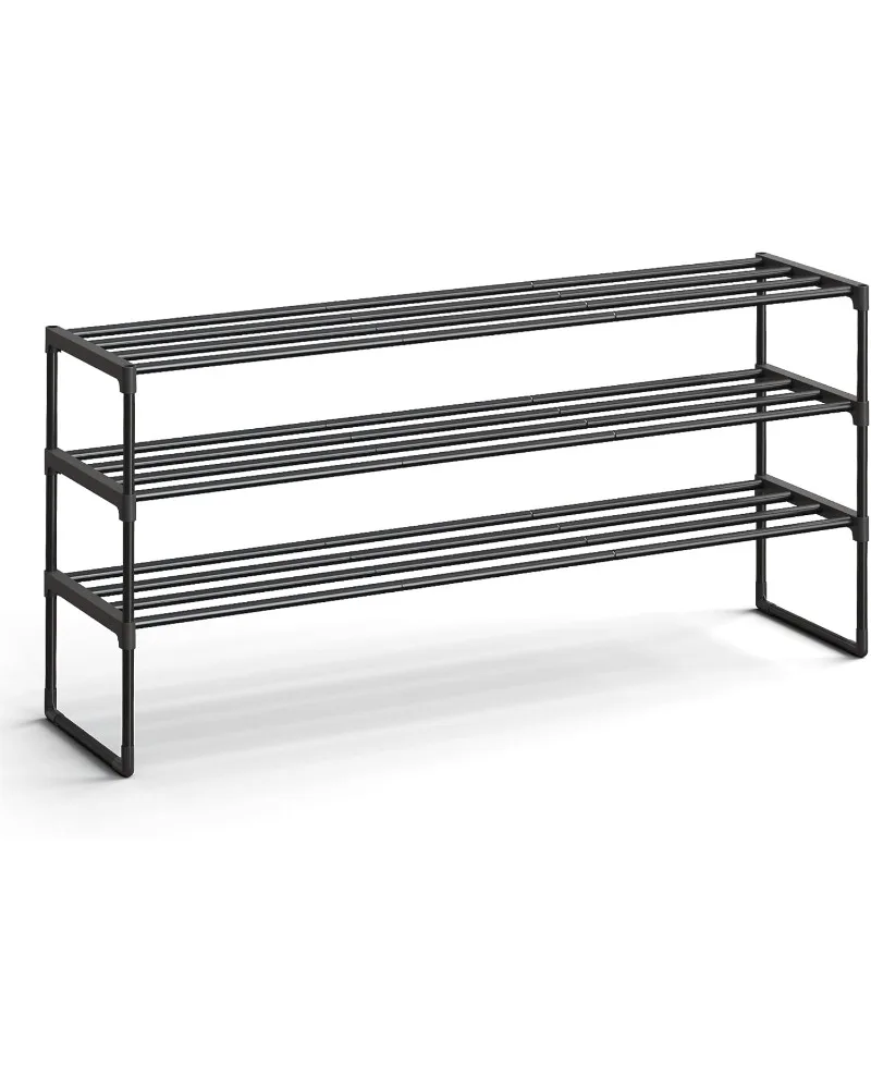 

Стеллаж для обуви, 3-ярусный органайзер для обуви, металлическая полка для хранения, вертикальный или перевернутый, на 20-24 пары