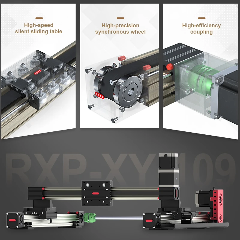 CNC Router Full Kit XYZ Gantry Robot Z Axis Linear Rail 100‑1500mm Automatic CNC Kit 3D Printer Parts RXP45-XY-109