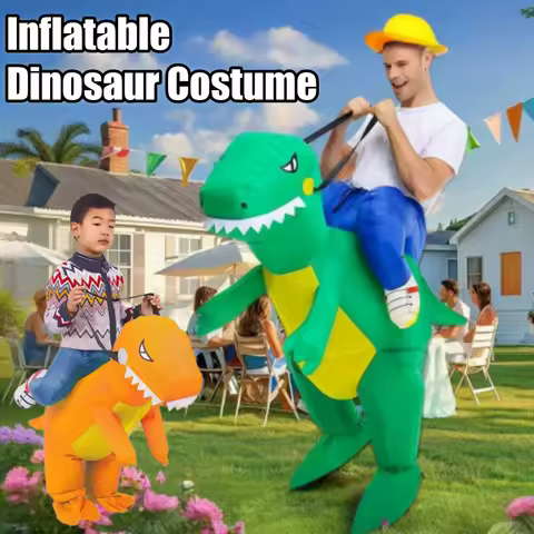 Halloween Funny Dress Dinosaur Suits Inflatable Mascot Costume Adult Ride on Dinosaur Costume Adult Walking Dinosaur Costume