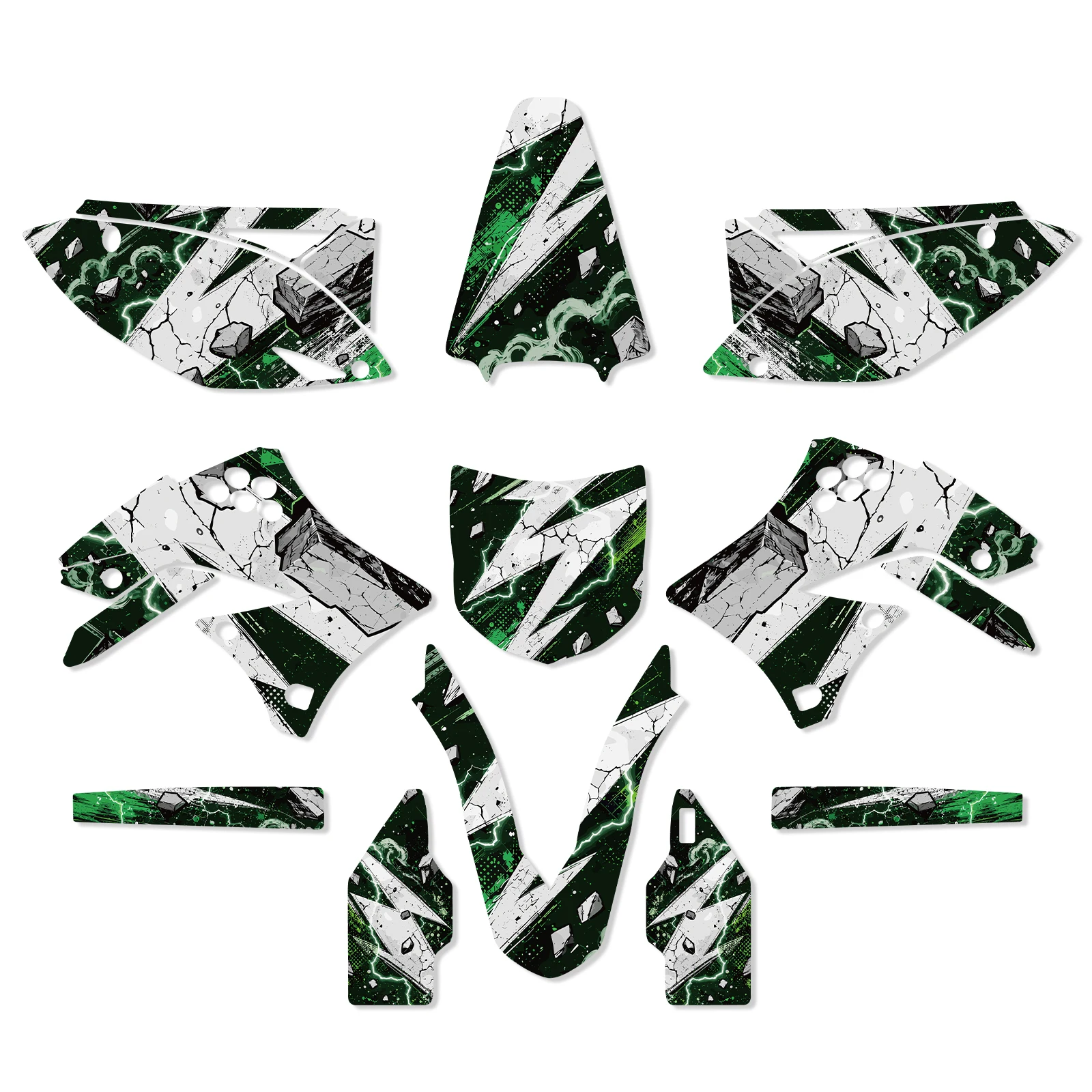 NICECNC für Kawasaki KX450F KXF 450 KX 450F 2009 2010 2011 Motorrad-Grafik-Hintergrund-Aufkleber-Set, individuell anpassbar – Detail 7
