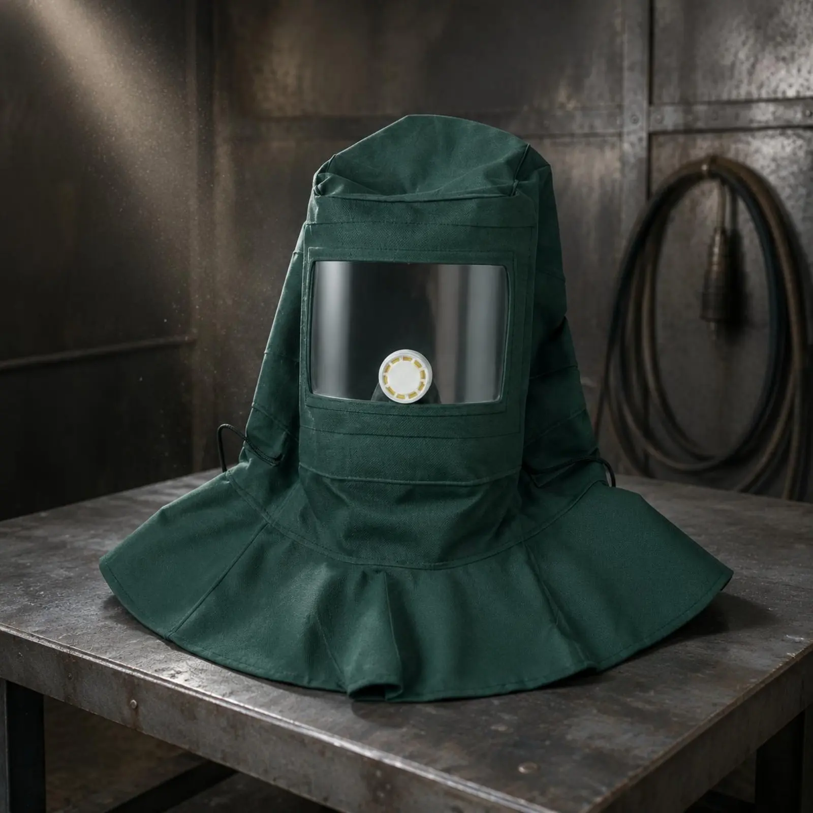 Sandblasting Hood Dustproof Canvas Blast Hood Sandblasting Safety Gear Mask Splash Proof Full Coverage for Industrial Work
