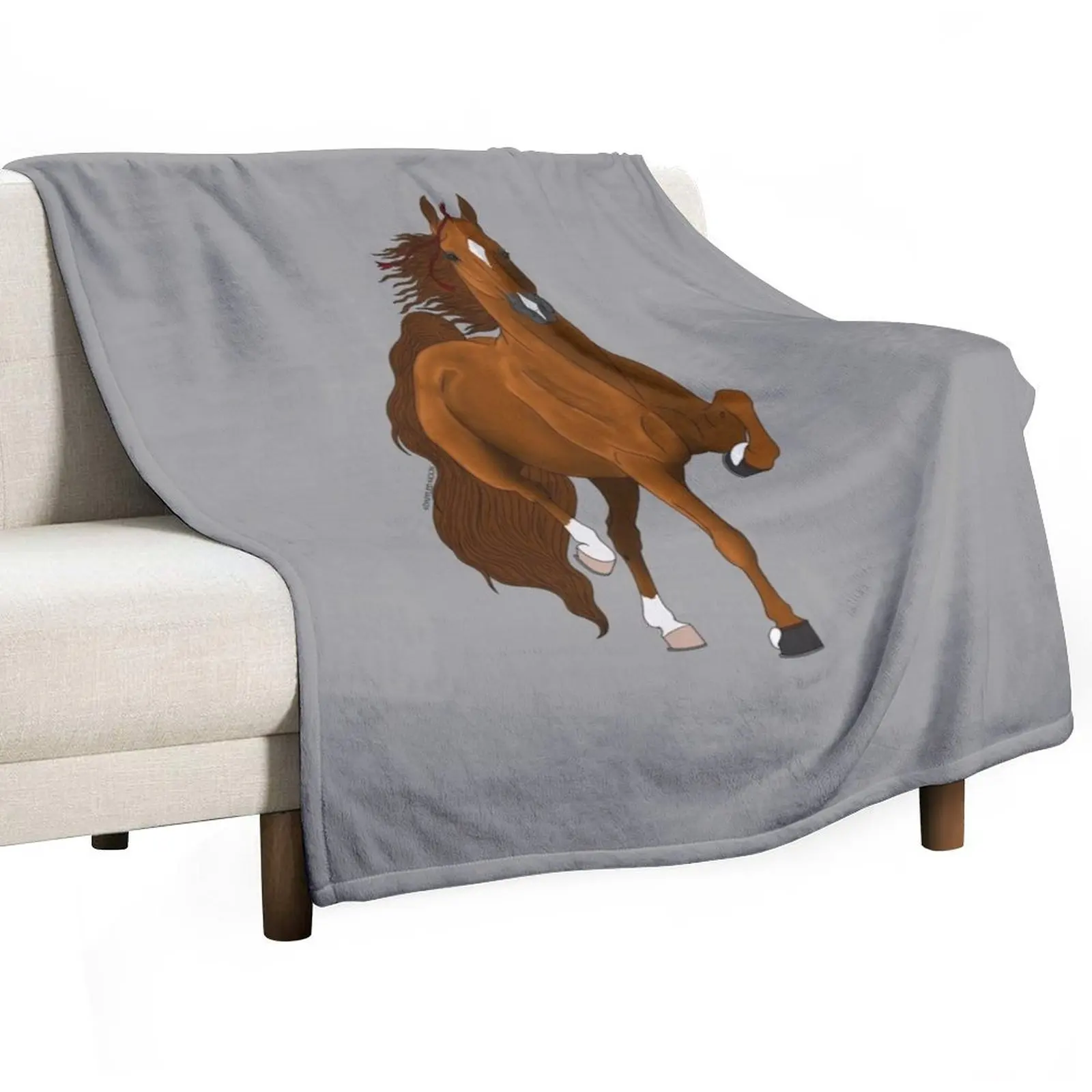 Chestnut American Saddlebred Horse Throw Blanket Luxury Brand Beach Hairys Sofa heavy to sleep Luxury Throw Blankets