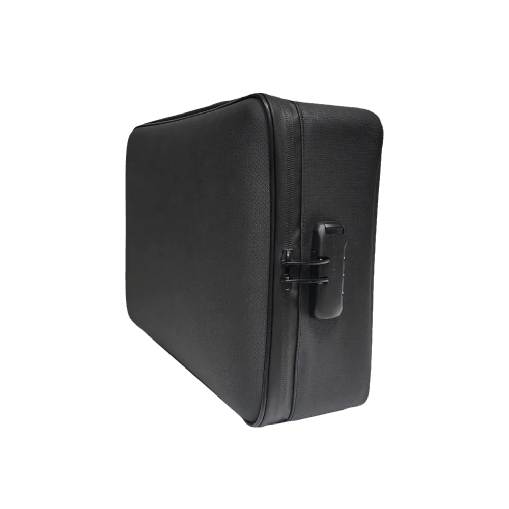 Hard-Shell Fireproof Document Box with Coad Lock Fireproof Document Organizer Portable Water Resistant Document Box