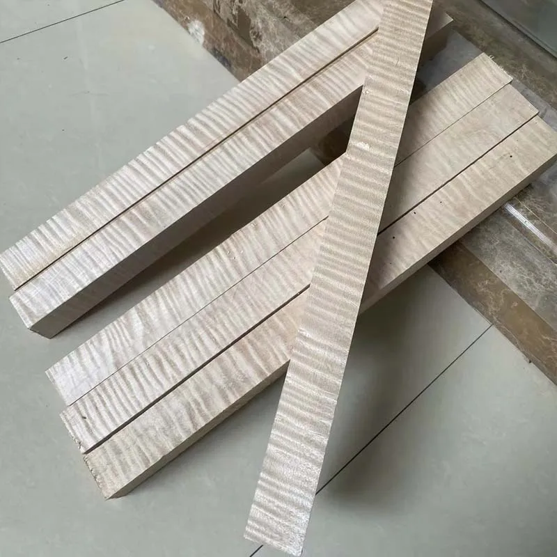 Natural Canadian Tiger Stripe Hard Maple Wood Blanks Maple Wood Blocks for Cue Butt Premium & Bulk DIY Wood Crafts Raw Material