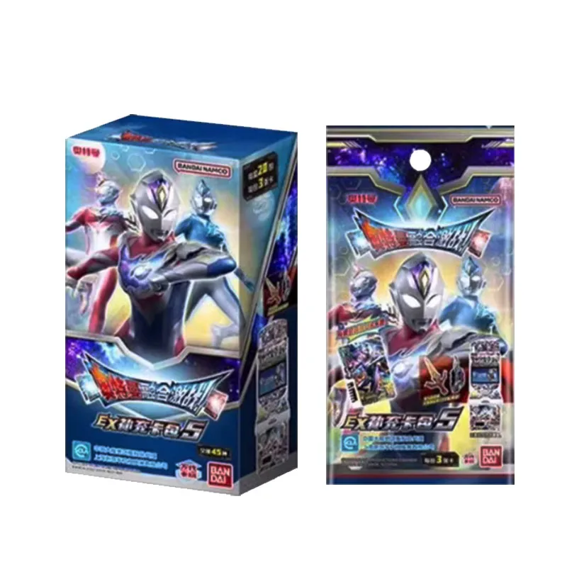 Original Bandai Ultraman Fusion Battle EX Supplementary Package 5 Collection Card Boy's Birthday Gift Hobby Toys