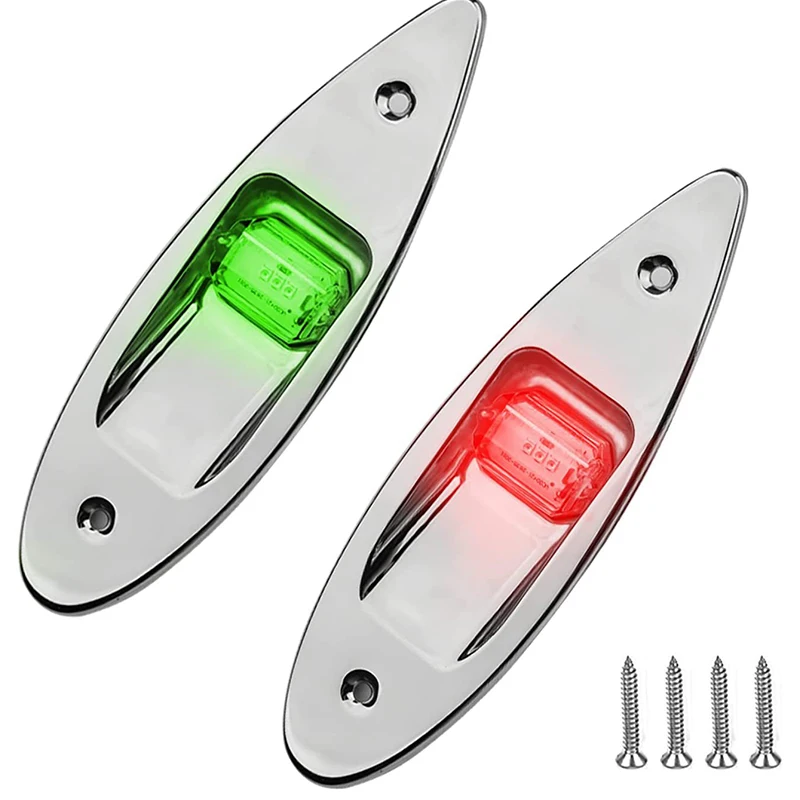 Marine Boat Navigation LED 12V Light Stainless Steel Red Green Waterproof Lights for Yachts