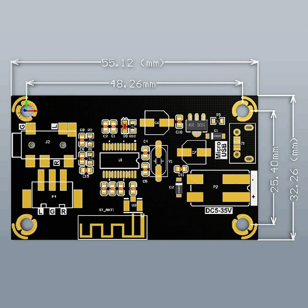 Wireless 4.2 MP3 Decoder Board DC 5V-35V Audio Receiver Module With Dual Output For Car Speaker DIY Sound System