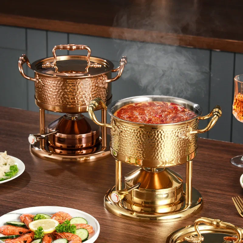 Stainless Steel Single-serving Hot Pot - Personal Hot Pot For Self-service Shabu-shabuW30