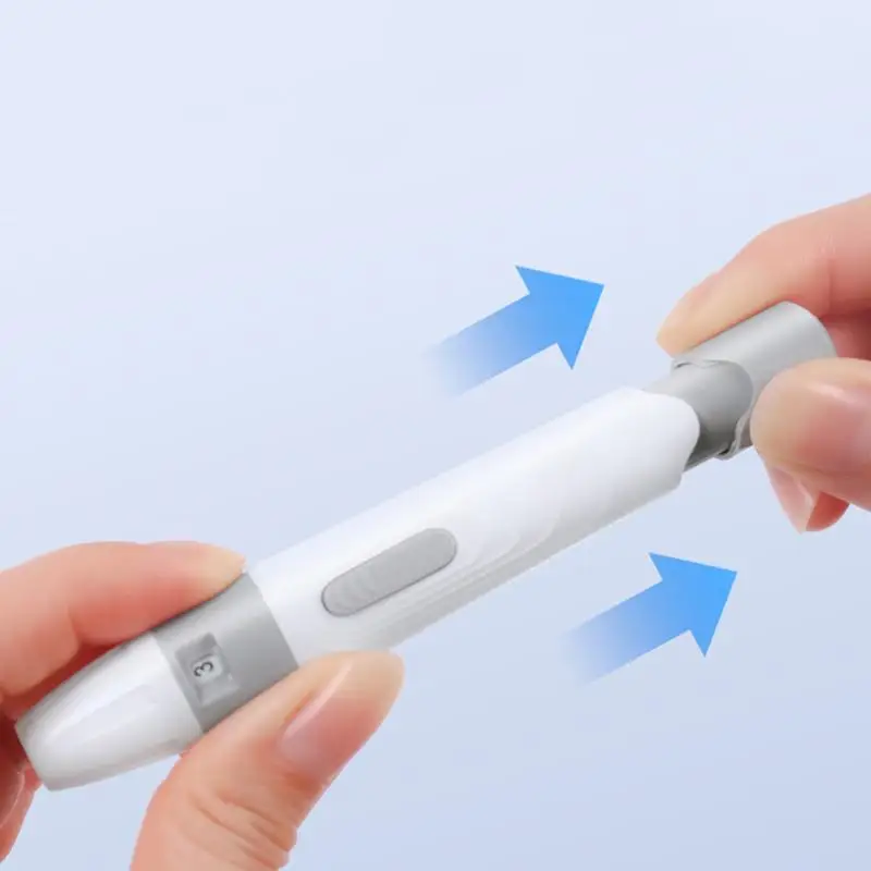Glucose Monitoring Pen Adjustable Depth  Lancet for Diabetic Home Use Safe and Painless Sampling