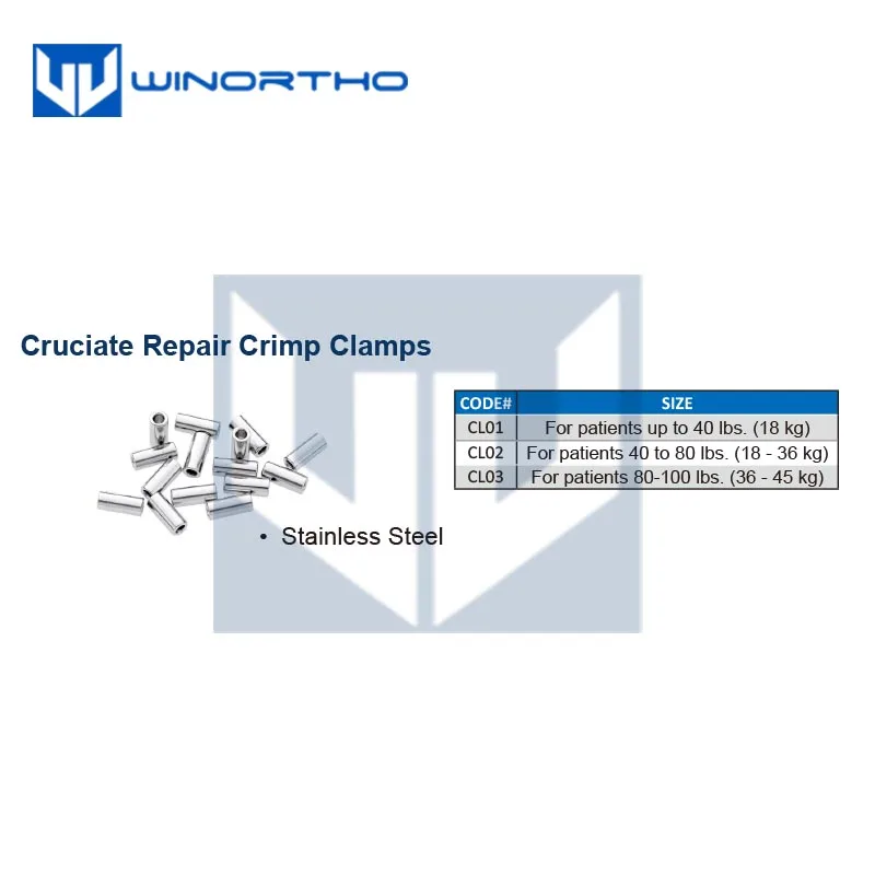 ligament  sutures cruciate repair crimp clamps  locking plates veterinary orthopedic instruments animal pet surgical supplies