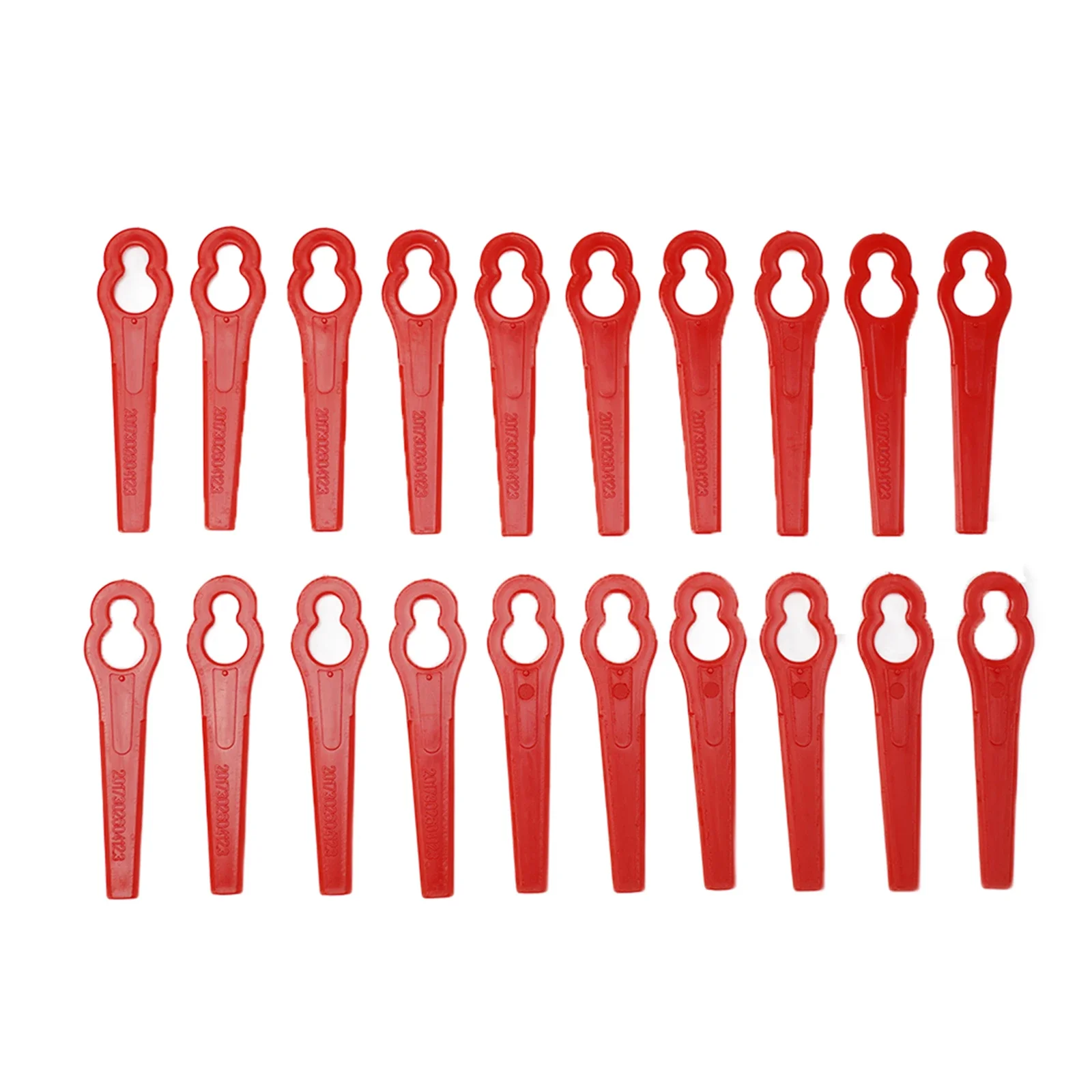 Lawn Mower Blades Plastic Red Replace Replacement Trimmer 20Pcs Blade Cordless Cutter Grass Practical Brand New