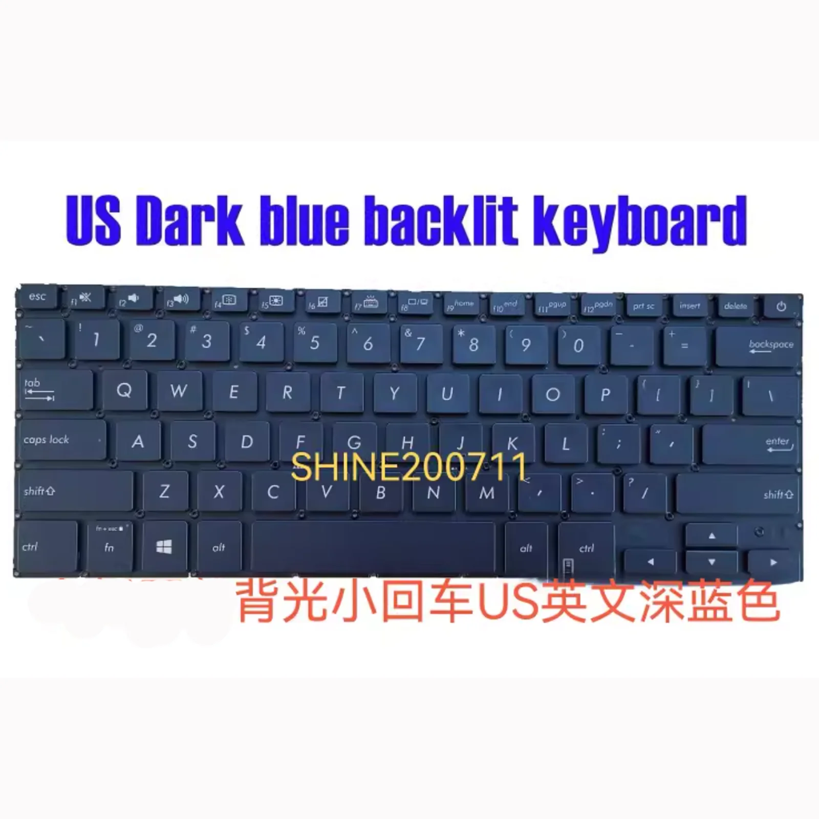 

Клавиатура для ноутбука ASUS Zenbook Pro 14 UX480 UX480F UX480FD с синей подсветкой, раскладка США