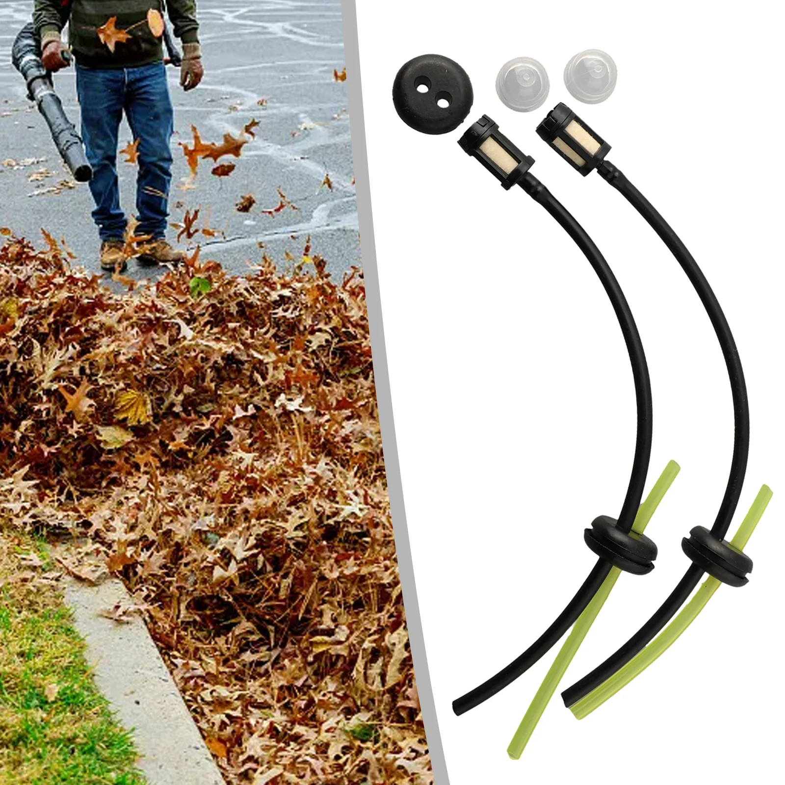 Complete Fuel Line Set for FXLB LB126 LBS126 133T SPL450N Leaf Blower with 2 Fuel Hoses 2 Pumps and Rubber Grommet