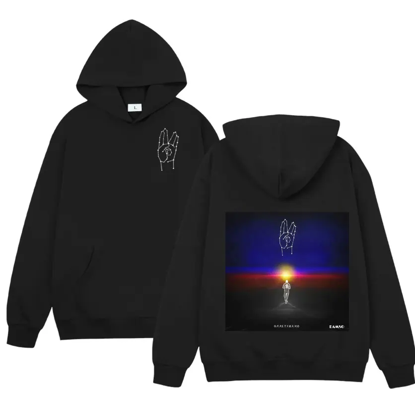 

French Singer Damso Qalf Fashion Album Hoodie Oversized Long Sleeve Pullovers Men's Womens High Quality Gothic Cozy Sweatshirts