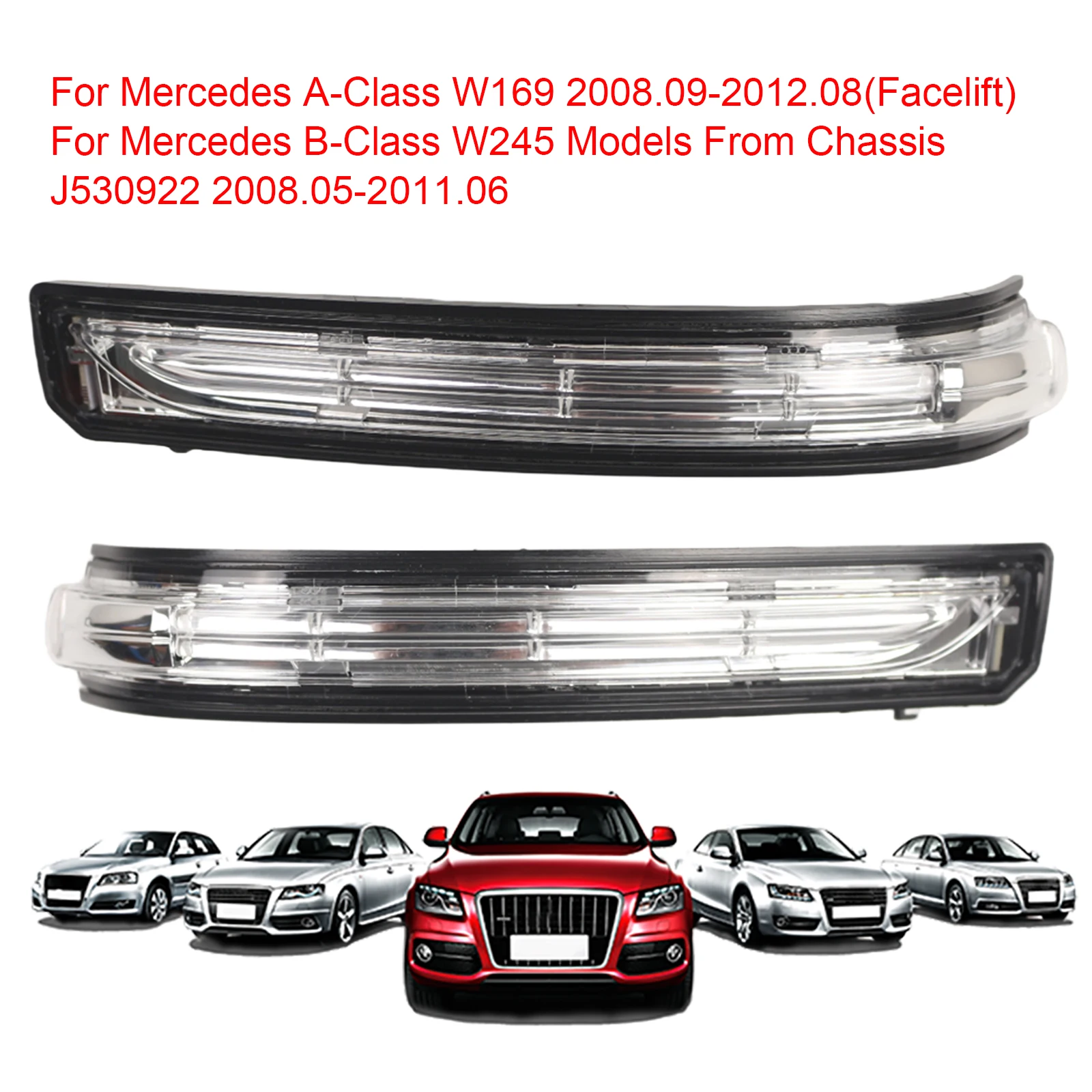 

LED Rearview Mirror Light Rearview Mirror Indicator Lamp Turn Signal Indicator Light for Mercedes Benz A-Class B-Class W245 W169