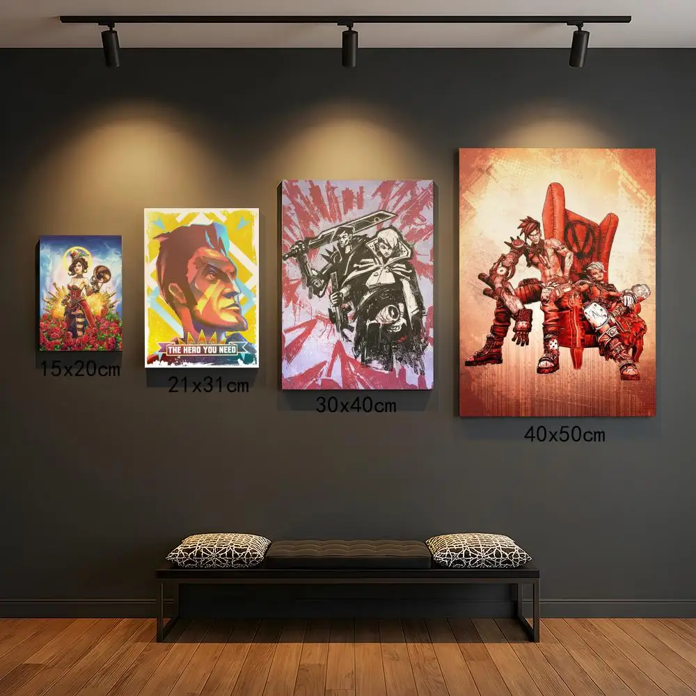 Game B-BORDERLANDS Anime Poster Premium HD Self-Adhesive Wall Decor – Peel & Stick, Residue-Free