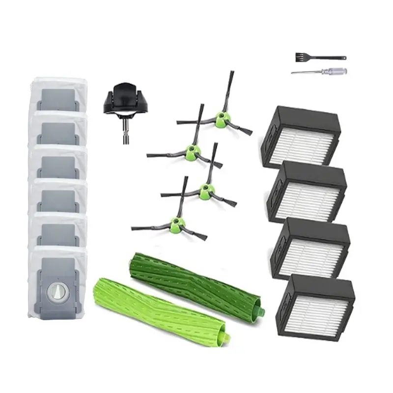 A67M-19 Pcs Replacement Parts For Irobot Roomba J7(7150)+Robot,2 Sets Roller Brushes,8 Filters,8 Side Brushes,6 Dust Bags Etc