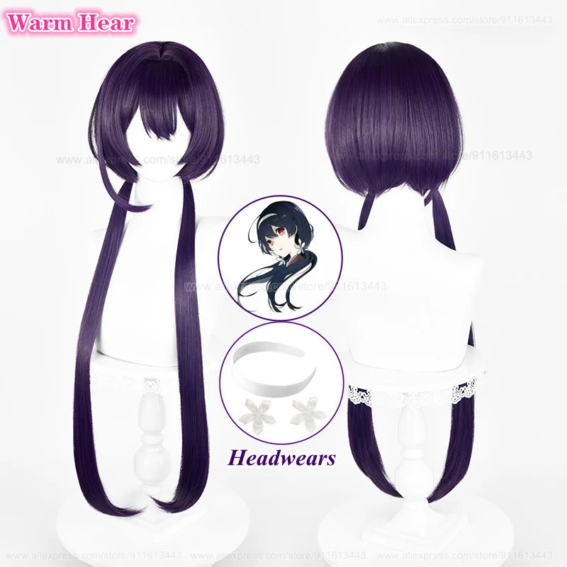 

Izumi Kyouka Synthetic Wig Anime Cos 90cm Long Purple Double Ponytails Cosplay Wig Heat Resistant Halloween Party Wigs + Wig Cap