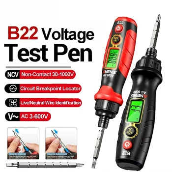 B22 Non Contact Voltage Detector Pen Rechargeable AC Voltage Tester 30~1000V Smart Breakpoint Finder Indicator Electrical