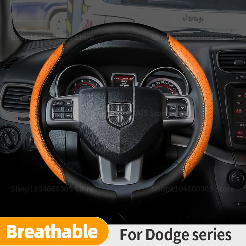

Nappa leather Car Steering Wheel Cover For Dodge Durango Challenger RAM 1500 Dart Journey Charger Nitro Avenger Auto Accessories