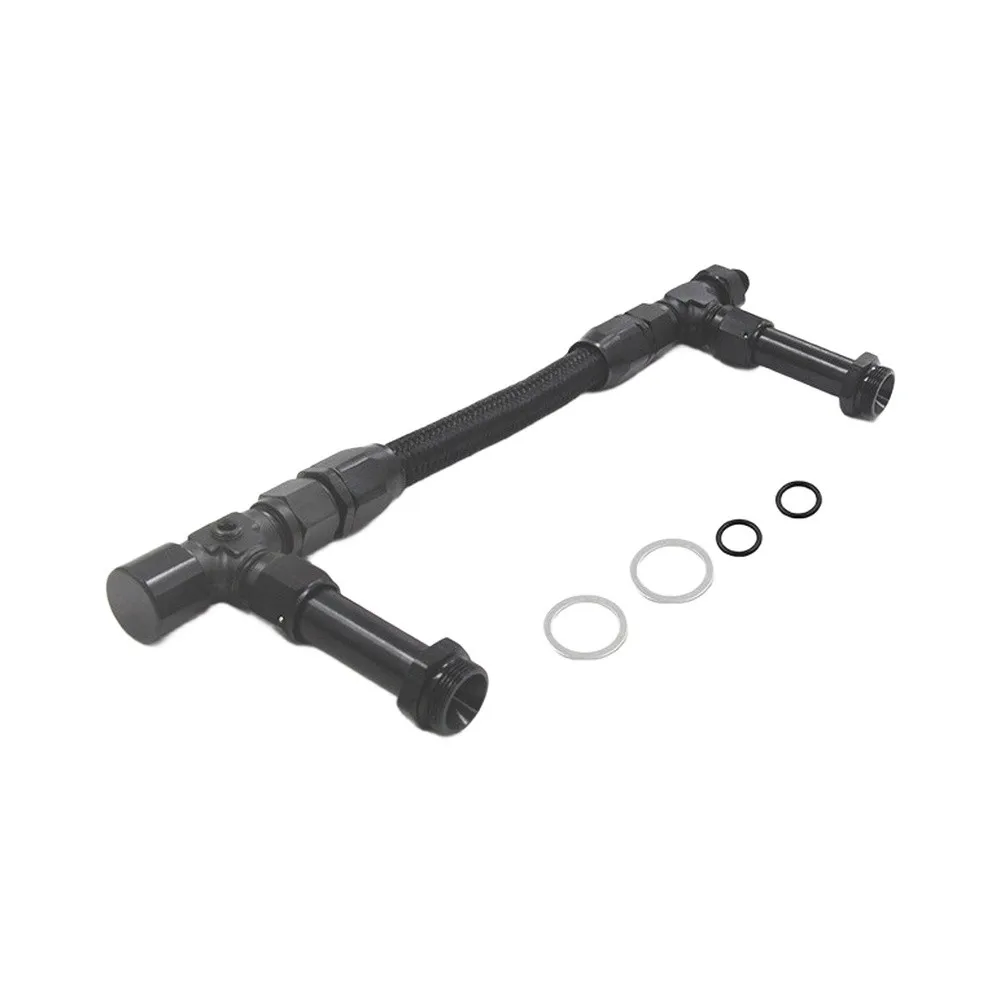 Dual Feed Fuel Line Kit 8AN with Real-Time Pressure Monitoring Gauge Designed for 4150 Style Carburetors and AN8 Connections