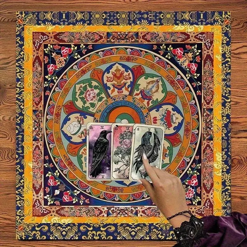 Tarot Altar Cloth Divination Mat Raven Witchy Witchcraft Wicca Wicca Witchcraft Witchy for Tarot Reading Spiritual Home Decor
