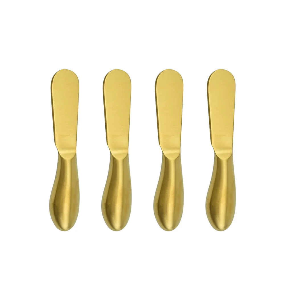 4pc Butter Knife= Spreader Cheese Knives Stainless Steel Spread With Handle For Cake Cheese Cold Butter Jam=Cream Pastry Kitchen