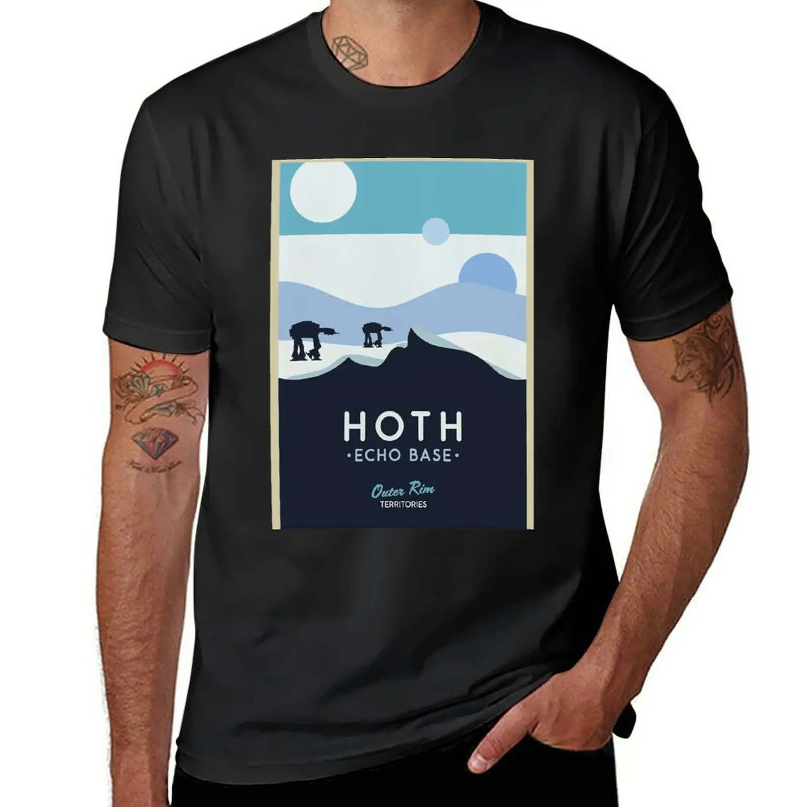 

New Hoth Echo Base Outer Rim Territories Stár Wárs T-Shirt graphics t shirt Short sleeve mens t shirt