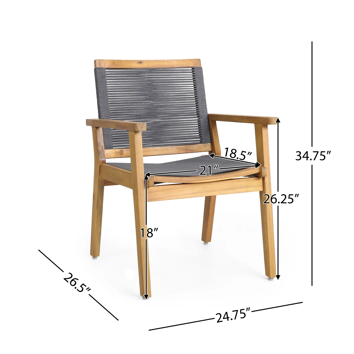 MCGILL DINING CHAIR( SET OF 2 ),400 lbs capacity