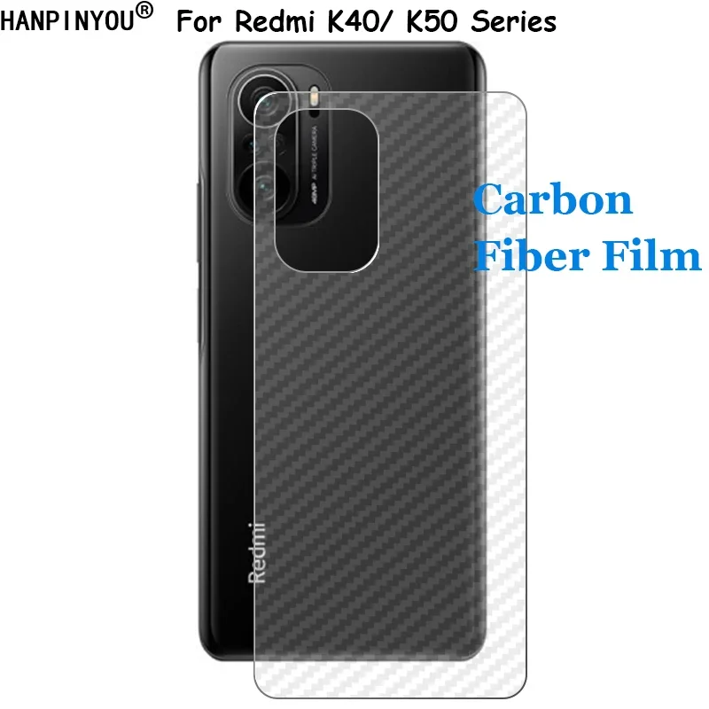 For Xiaomi Redmi K70 K70E K60 K60E K50 K50i K40s Pro Plus Ultra Gaming 3D Carbon Fiber Rear Back Film Stiker Screen Protector