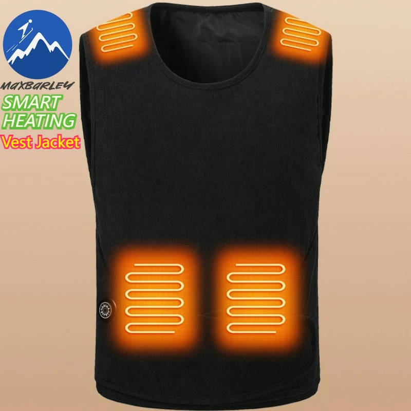11 Areas Electric Heated Vest Men Thermal Heating Jacket Winter Ski Snow Hiking Cycling Riding Warm Sleeveless Waistcoat Parkas