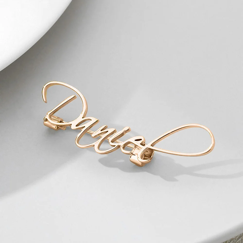 

Brooches for Women Personalized Custom Name Pins Stainless Steel Jewellery New Rose Gold Party Nameplate Broches Para Ropa Mujer